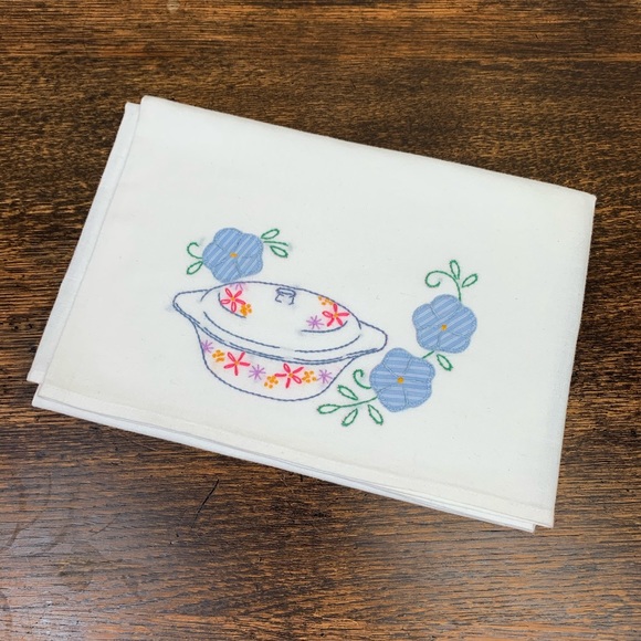 Handmade Other - Hand Embroidered Tea Towel